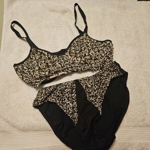 Olga Leopard Print Lingerie Set 38C